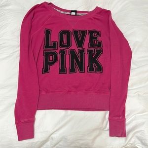 Pink crew neck sweatshirt
